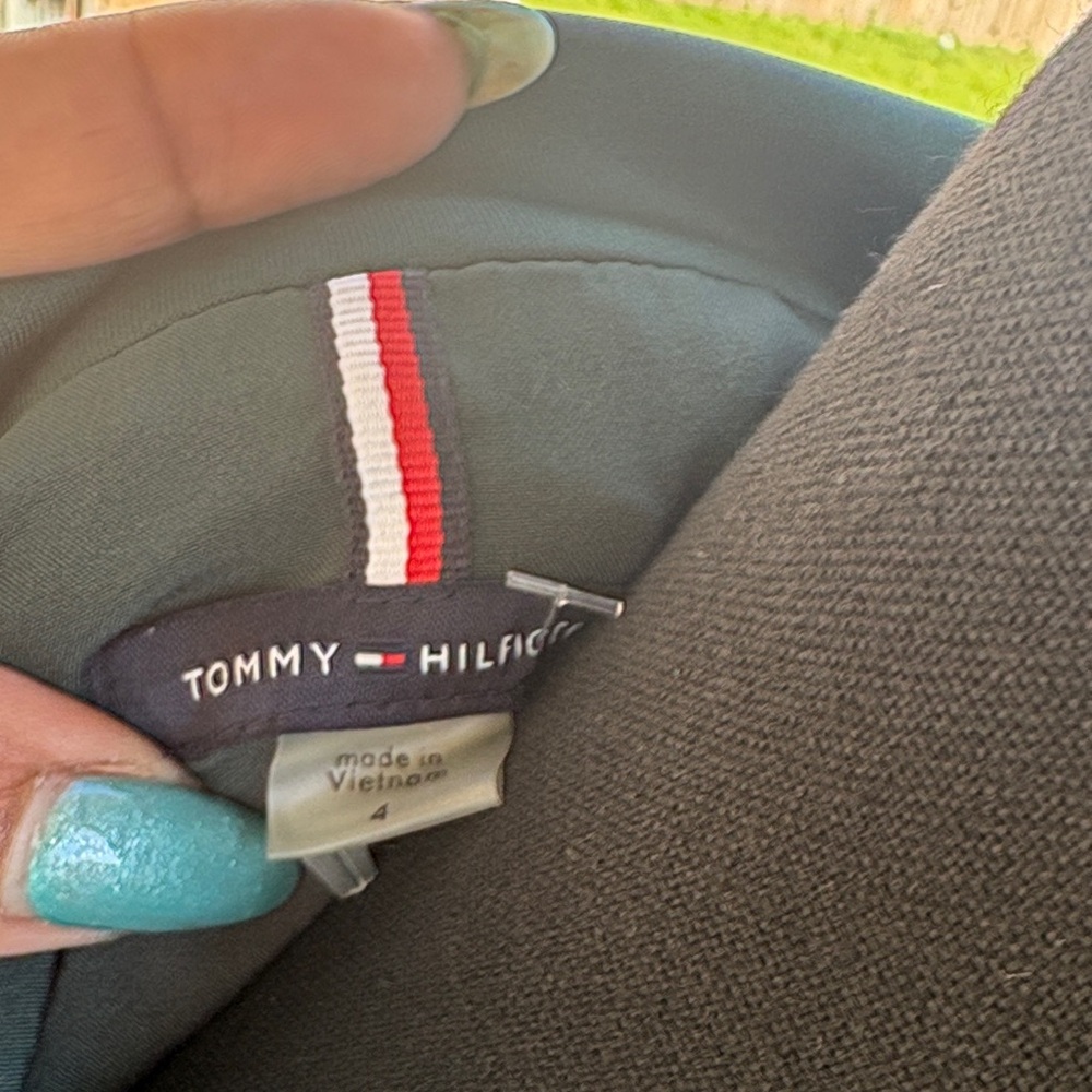 Tommy Hilfiger Dark Green Belted Midi Dress - Picture 8 of 8